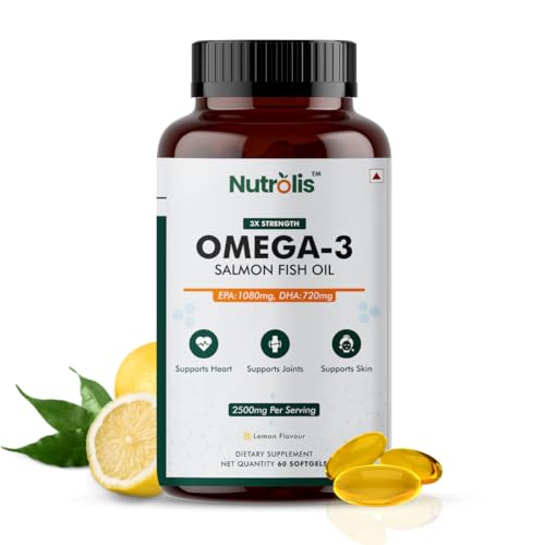 Nutrolis Omega-3 Salmon Fish Oil Capsules 2500mg – Lemon