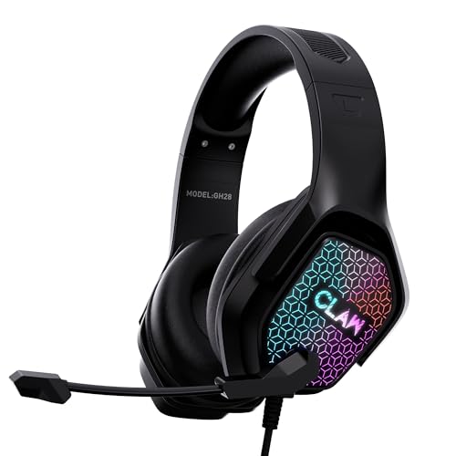 CLAW GH28 Wired RGB Gaming Headset with 40mm Drivers,