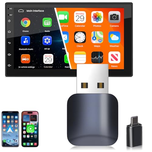 YEARWIN 1 YAER WARRANTY 2 in1 Wireless Carplay Adapter and