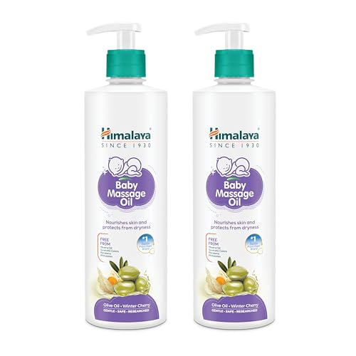 Himalaya Baby Massage Oil, 1L – 500ml x pack of 2 | with