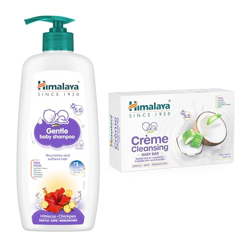 Himalaya Baby Shampoo (400ml) + Creme Cleansing Baby Bar