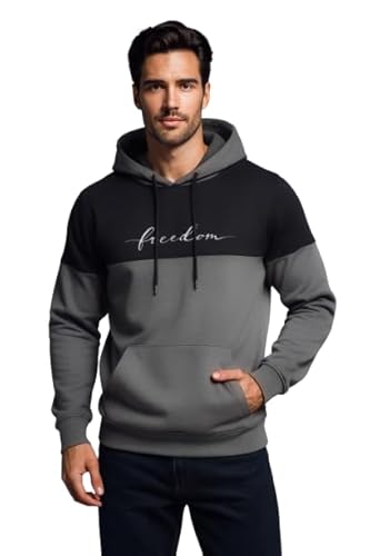 QUTUN Color Block Printed Hoodie for Men|| Sweatshirt