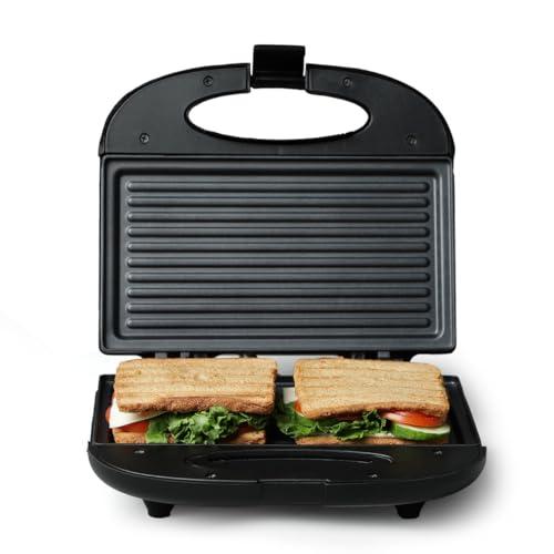 Prestige PGMFB 800 Watt Grill Sandwich Toaster with Fixed Grill Plates, Black - Prestige Kitchen