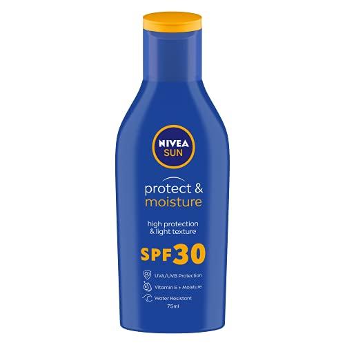 NIVEA Men & Women Sun Protect And Moisture 75Ml Spf 30 Advanced Sunscreen For Instant Protection For Normal Skin| Pa++ UVA - UVB Protection System| Water Resistant| Pack Of 1 - NIVEA Beauty