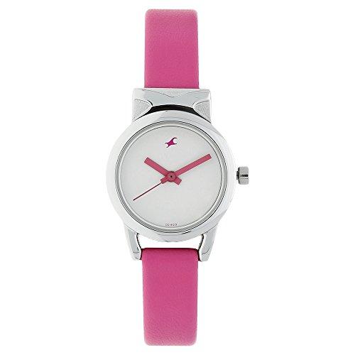 Fastrack Quartz Analog White Dial Leather Strap Watch for Girls-NP6088SL01 - Fastrack Watch