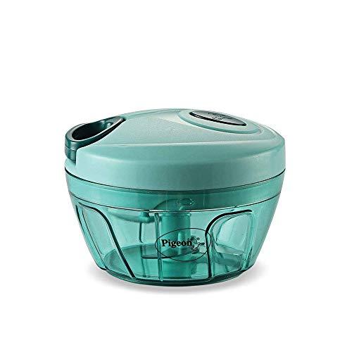 Pigeon Polypropylene Mini Handy and Compact Chopper with 3 Blades for Effortlessly Chopping Vegetables and Fruits for Your Kitchen (12420, Green, 400 ml) - Pigeon Kitchen