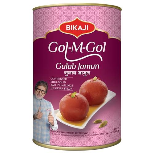 Bikaji Gol-M-Gol Soft & Juicy Gulab Jamuns | Pantua | State of the Art Manufacturing | Tin Can Sealed for Freshness | 1.25 kg Pack - Bikaji Grocery