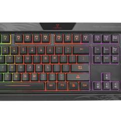 Vertux Promate Promate Gaming Keyboard, Professional Ergonomic Wired USB Gaming Keyboard with Vibrant Rainbow Backlit, 26 Anti-Ghosting Keys, 12 Multimedia Shortcut Keys and 4 Backlit Modes, Amber