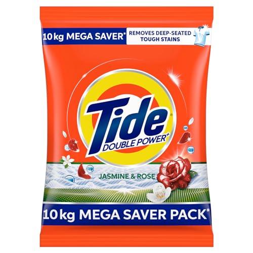 Tide Plus Detergent Washing Powder - 10kg Mega Saver Pack | Jasmine & Rose Fragrance | Removes deep-seated Oil, Gravy, Tea Stains | World's No. 1 Detergent Brand - Tide Drugstore