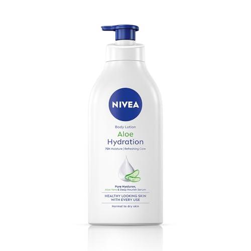 NIVEA Aloe Hydration Body Lotion 600 ml | 72 H Moisturization | Refreshing | Non Sticky Feel | With Goodness of Aloe Vera For Instant Hydrating In Summer | For Men & Women - NIVEA Beauty