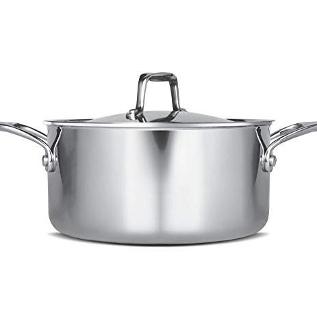 MILTON Pro cook Triply Stainless-Steel Casserole Handi/Stock Pot/Biryani Pot with Lid 22 cm, 4 Litre, Cook-N-Serve Bowl, Gas and Induction Friendly, 3 Years Warranty - MILTON Pro cook Kitchen