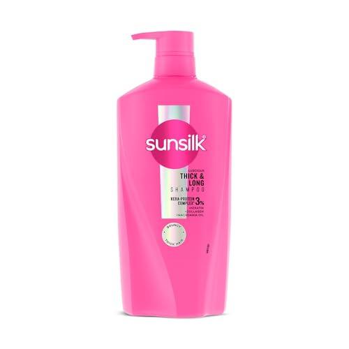 Sunsilk Luscious Thick & Long Shampoo 650 ml || with 3% KERA-PROTEIN COMPLEX - for Thicker, Bouncier Hair - Sunsilk Beauty