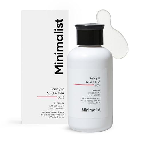 Minimalist Anti-Acne Salicylic Acid 2% Face Wash For Oily & Acne Prone Skin | With LHA for Pore Cleansing, Oil Control & Sebum Regulation | Sulfate-Free Formula with Zinc for Gentle Exfoliation | Cleanser for Women & Men | 100 ml - Minimalist Beauty