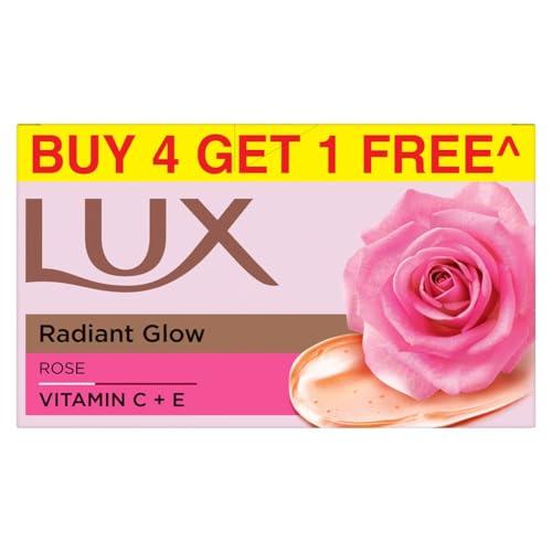 Lux Radiant Glow Bathing Soap infused with Vitamin C & E |For Superior Glow|Buy 4 Get 1 Free|150g - Lux Beauty
