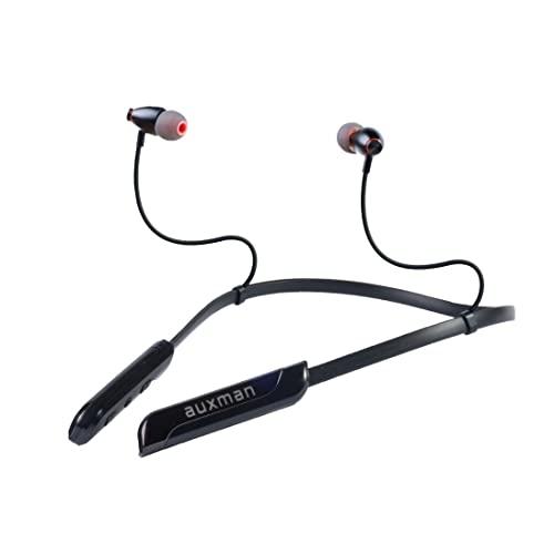 Auxman Musical Series Version 5.0 with EDR Technology, Metal Buds, Qualcomm Chipset, High Bass with 50 Hours Playtime Neckband - Auxman Electronics
