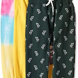 T2F Girls Regular Fit Printed Cotton Joggers Track Pants (Pack of 3) - T2F Apparel