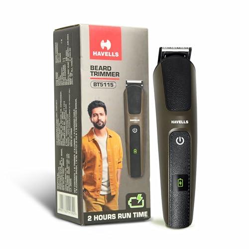 Havells Electric Beard Trimmer | Ipx7 Fully Washable | 120 Minutes Runtime | Upto 13Mm Length Settings | Cord & Cordless Use | 2 Years Guarantee | Brown | Bt5115 - Men - Havells Personal Care Appliances