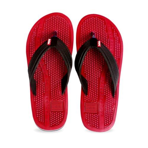 Dr.Ortho Orthopedic Slippers | Acupressure Slippers | Flip-Flops | For Men & Women’s Slippers, Red – 8 UK