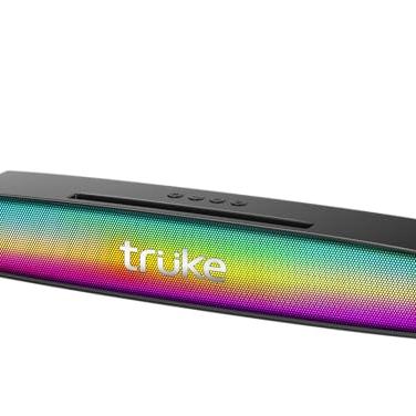 truke Thunder Bar 16W Bluetooth Speaker with RGB LEDs - Dual 52mm Speakers, 6Hours Long Battery Life, Mobile/Tablet Holder, AUX, USB, FM Mode, Portable Speaker for Home/Outdoor/Travel [Black] - truke Electronics