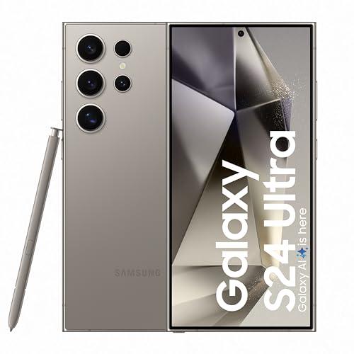 Samsung Galaxy S24 Ultra 5G AI Smartphone with Galaxy AI (Titanium Gray, 12GB, 256GB Storage), Snapdragon 8 Gen 3, 200 MP Camera with ProVisual Engine and 5000mAh Battery - Samsung Wireless