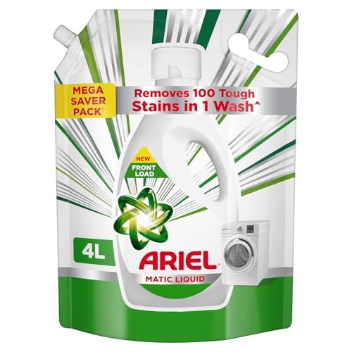 Ariel Liquid Detergent Front Load - 4L | Removes 7 day dried-in Stains in 1 wash inside Washing Machine | Now at Price of Powders | Amazing Fragrance | Protects Colours | Dissolves Faster - Ariel Drugstore