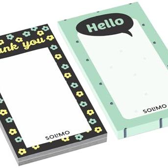 Amazon Brand - Solimo Notepad (6.5” x 3.5”) Daily Undated Planner, Bucket List, Appointments Pad 50 Tear Off Sheets Writing Pad, Set of 4 - Amazon Brand - Solimo Office Product