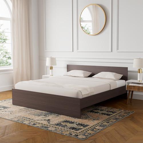 Amazon Brand - Solimo Medusa Engineered Wood King Bed (Wenge Finish) - Amazon Brand - Solimo Furniture