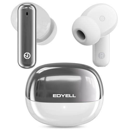 EDYELL in-Ear Earbuds ANC Up to 35dB, Wireless TWS Ear Buds with 4 Mic, 100Hrs Playtime,13mm DLC Drivers, Bluetooth 5.3, Smart Touch Control, Type-C Earphone Charging, A1(Pure White) - EDYELL Electronics