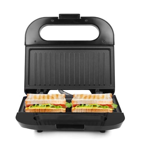 Milton Royal Express 800W Griller Sandwich Maker & Toaster | Auto Cut Off | Non-Stick Fixed Grill Plates | Easy Clean | Power Indicators | 1 year Manufacturer Warranty - Black - MILTON Kitchen