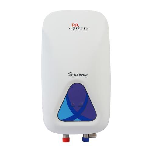 RR Signature Supremo 5L Water Heater for Home | Instant Storage Geyser with Whirflow Technology | 100% Copper Heating Element | Rust & Shock Proof Body| 2 Yr Warranty on Product & 5 Year on Tank by RR - RR Kitchen
