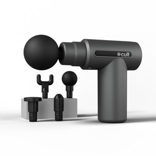 Cult Impact Deep tissue massage gun, 3000mAh battery, 6-speed intensity, Silicone round head, Full body gun massager. - CULT Personal Care Appliances