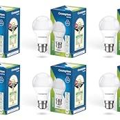 Crompton Param LED Bulb | 9W | Cool Day Light | B22 Base | 180 Degree Coverage | 4kV Surge Protection | 440V High Voltage Protection | Pack of 10 - Crompton Home