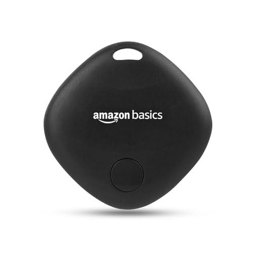 Amazon Basics Aero Tag for iOS | Apple Find My Network Tracker | Bluetooth 5.3 | No SIM Needed | Anti-Lost & Loud 80dB Alert | Item Finder- Keys, Wallets, Bags |Lightweight & 1-Year Battery(Black) - amazon basics Wireless Accessory