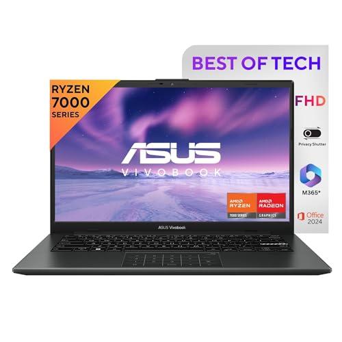 ASUS Vivobook Go 14, AMD Ryzen 3 7320U, 8GB RAM, 512GB SSD, FHD 14", Windows 11, Office Home 2024, Mixed Black, 1.38 kg, E1404FA-NK3325WS, AMD Radeon iGPU, M365 Basic (1Year)*, Thin & Light Laptop - ASUS Personal Computer
