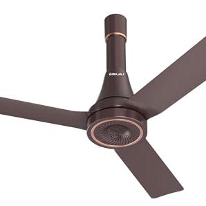 Bajaj Airlark 1200MM Ceiling Fans For Home | BEE Star Rated | Super 5 Tuff Technology | Telescopic Seamless Canopy | High Air Delivery | 5-Yr Warranty 【Chocolate Brown】 - Bajaj Kitchen
