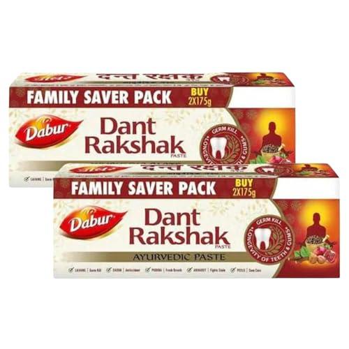 Dabur Dant Rakshak Ayurvedic Toothpaste - 700g (175g x 4) | With Goodness Of 32 Ayurvedic Herbs | Prevents & Calms Gum Pain | Kills Germs | Complete Family Toothpaste | No Added Fluorides & Parabens - DABUR Drugstore