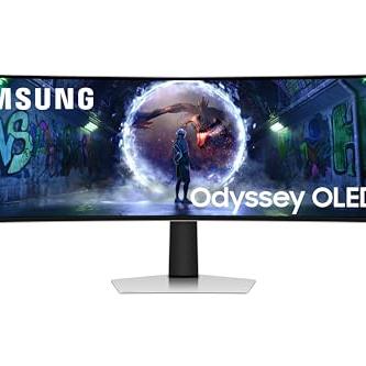Samsung 49" (124.4cm) Odyssey OLED G9 Curved Gaming Monitor|Dual QHD 5120 x 1440|240Hz|0.03ms|DCI 99%|OLED Safeguard|FreeSync Premium Pro|G-Sync|Quantum Dot|HDR10+ Gaming|HAS|LS49DG930SWXXL|Silver - Samsung Personal Computer