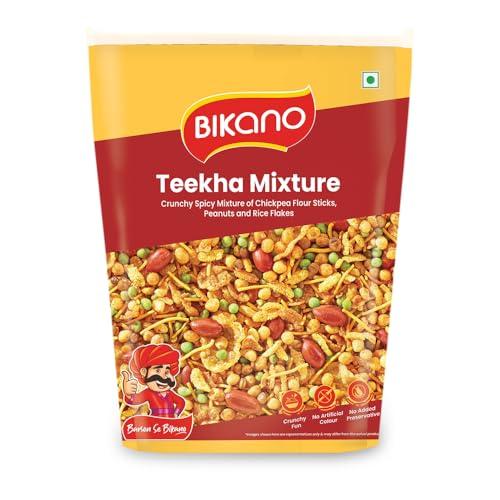 Bikano Teekha Mixture | Spicy Indian Namkeen Snack | Crunchy Mix with Peanuts, Corn Flakes & Spices | Perfect Tea-Time Snack (Spicy Mixture) – 800g