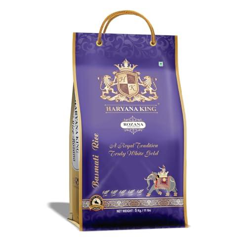 Haryana King Rozana Basmati Rice – 5kg | Long Grain | Daily Use Rice | Fluffy & Non-Sticky | Naturally Aromatic | Ideal for Biryani, Pulao, Khichdi & Steamed Rice - Haryana King Grocery