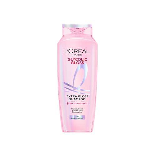 L'Oreal Paris Glycolic Gloss Shine Boosting Shampoo, Powered By 3% Glycolic Acid, For Dull Hair, Restores Hair Quality Gives 3X More Gloss, 200Ml - L'Oreal Paris Beauty