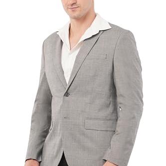 SaintX Men's PVL Blazer Slim SAINTJK03_Lt Grey Checks 2 - SaintX Apparel