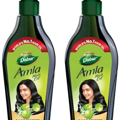 Dabur Amla Hair Oil - 1100ml (550ml x 2) | For Strong, Long and Thick hair | Nourishes Scalp | Controls Hair Fall, Strengthens Hair & Promotes Hair Growth - Dabur Beauty