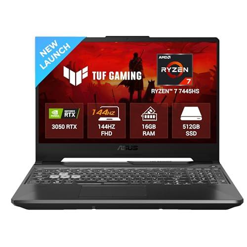 ASUS TUF A15 (2025), AMD Ryzen 7 7445HS, Gaming Laptop(RTX 3050,75W TGP,16GB DDR5(Upgradeable Upto 64GB )512GB SSD,FHD,15.6",144Hz,RGB Keyboard,48Whrs,Windows 11,Graphite Black,2.3 Kg) FA506NCG-HN199W - ASUS Personal Computer