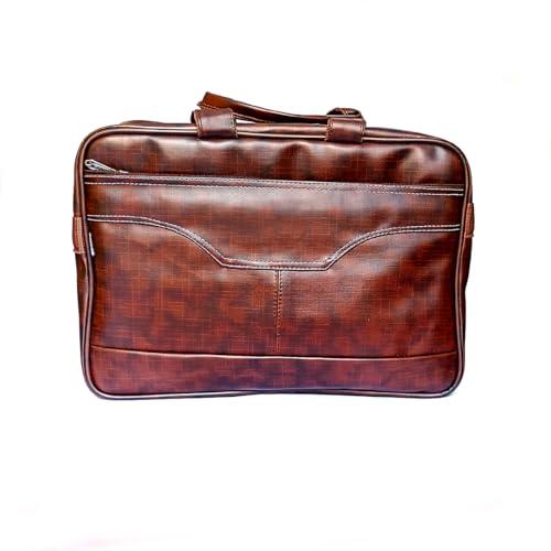 Stylcozy Prime Laptop Bags for Men Office Use | Upto 15.6 inch | Expandable Bottom | PU Leather | Artificial | Professional Office Bag for Man & Women - Dark Brown - Stylcozy Shoes