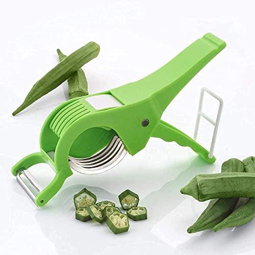 Krugo Creation Banana Slicer,ABS + Stainless Steel Fruit and Vegetable Salad Peeler Cutter Kitchen Tools for Banana, Sausage, Strawberry,Grape - Krugo Creation Kitchen