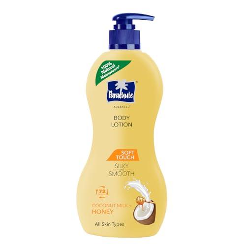 Parachute Advansed Soft Touch Body Lotion for Women & Men, All Skin types, 400ml | Pure Coconut Milk & Honey, 100% Natural, 72h Moisturisation - Parachute Advansed Beauty