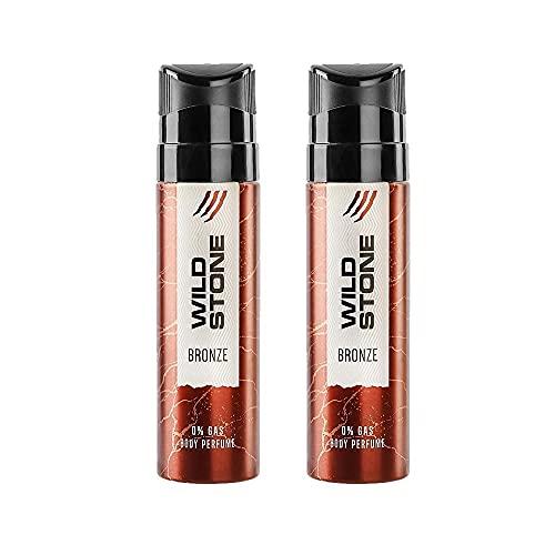 Wild Stone Bronze Perfume Body Spray No Gas Deo for Men Combo Pack of 2 (120ml each) - Wild Stone Beauty
