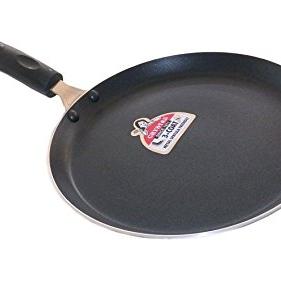 Crystal Aluminium Induction Base Non-Stick Flat Tawa, 280 Mm, Standard, Multicolor - Crystal Kitchen