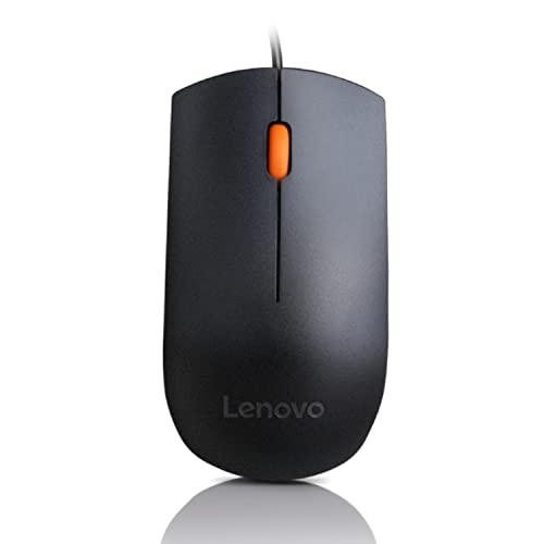 Lenovo 300 Wired Plug & Play USB Mouse, High Resolution 1600 DPI Optical Sensor, 3-Button Design with clickable Scroll Wheel, Ambidextrous, Ergonomic Mouse for Comfortable All-Day Grip (GX30M39704) - Lenovo Personal Computer