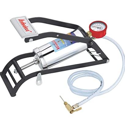 Airmaker SB001 Steel Chrome Plated Air Foot Pump| Air Pump for Car or Motorbike or Bicycle Tyre Air Filling